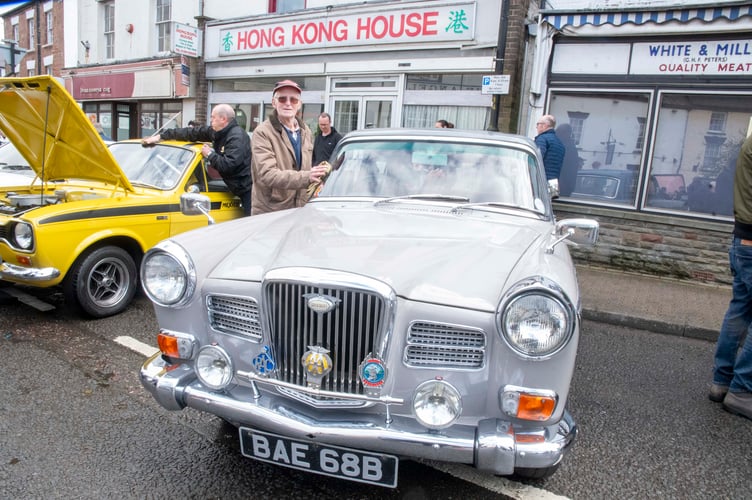 Barrie James of Ross shining his 1964 Wolsey 1660