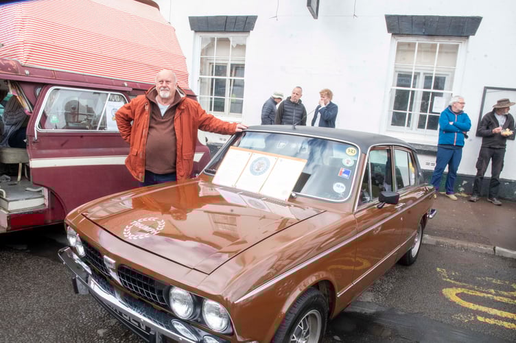Melvyn Wilki of the Royal Forest Classic Cars group with a 1980 Triumph Dolomite Sprint.