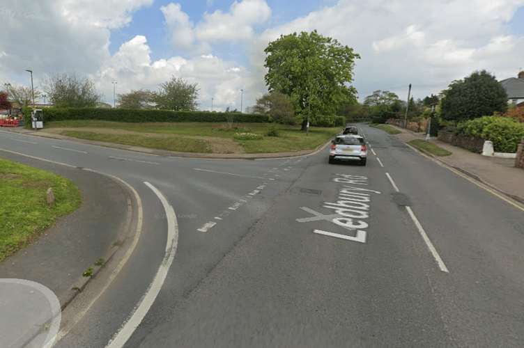 Three Crosses Road and Ledbury Road Ross on Wye