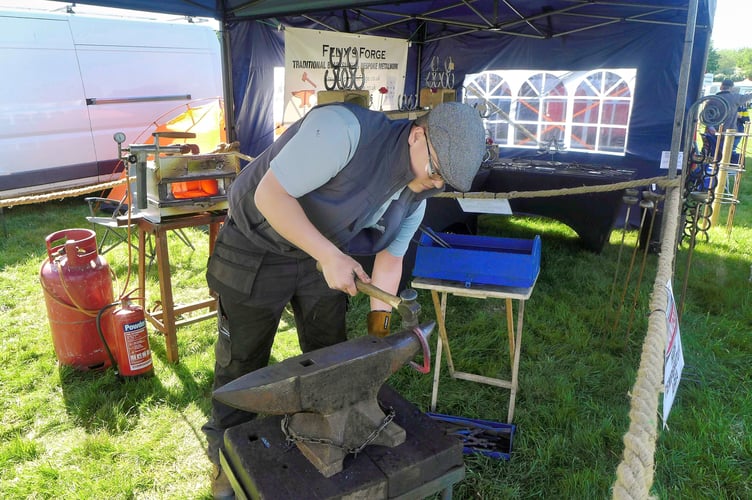 A demonstration of blacksmithing courtesy of Felix's Forge