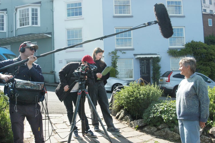 Film crew in action