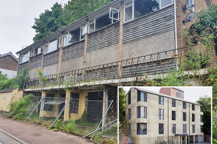 Derelict block of flats