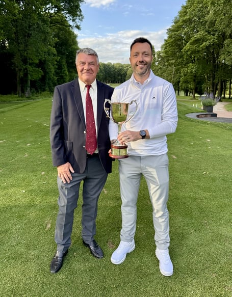 Ross Golf Club captain Steve Wallbank and Farr Scratch Cup winner Nick Day