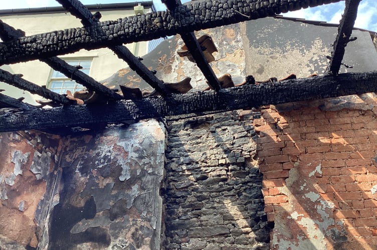 Burnt out utility room