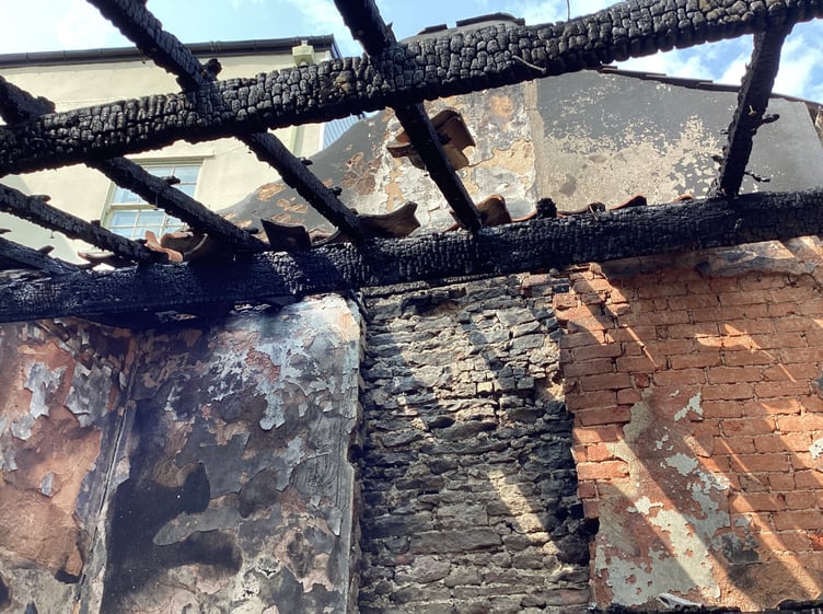 Burnt out utility room