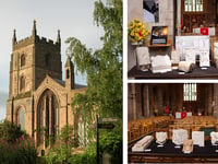 Romanesque stone carvings by Llangarron artists at Leominster Priory