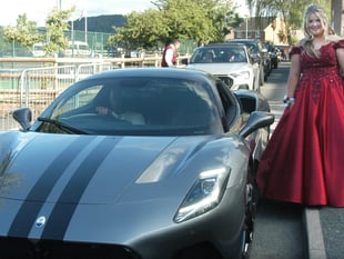 Elegant arrivals for John Kyrle High School 's Prom