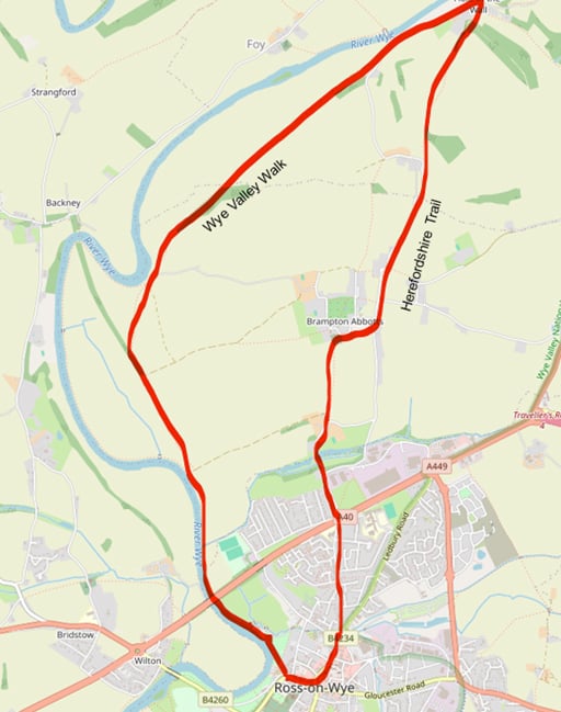Miles without stiles walking loop from Ross