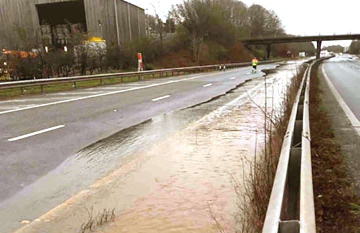 Motorway flooding