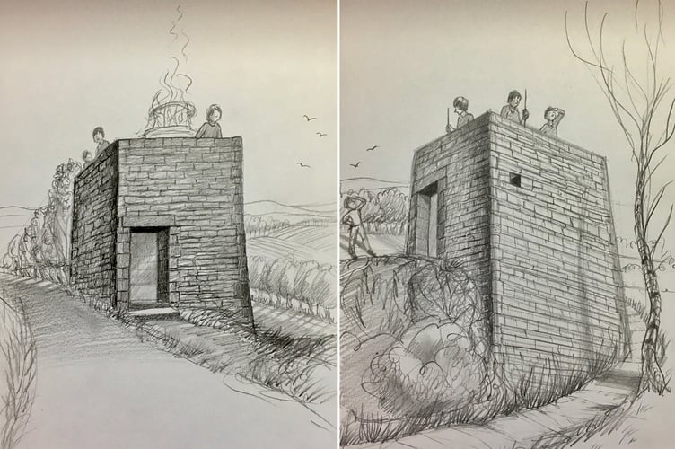 Artist impression of historic monument