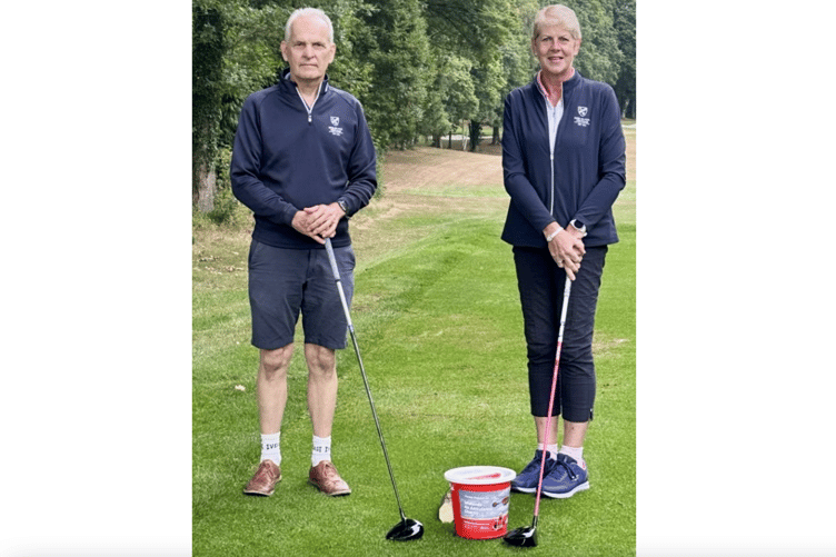 Chris Good and Ellie Teasdale at the Ross-on-Wye GC stableford held in honour of her father Jim Millar