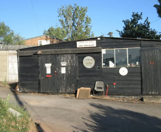 Fire-wrecked old saw works site for sale