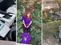Local woman's litter cleanup mission