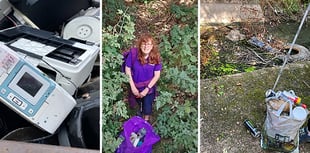 Local woman's litter cleanup mission
