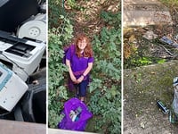 Local woman's litter cleanup mission
