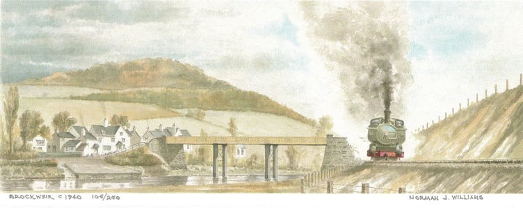 Steam train at Brockweir