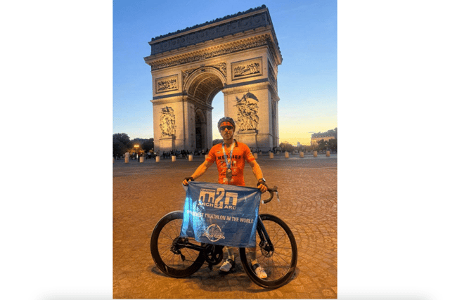 Sam goes extra mile raising £21k in 290-mile Arch to Arc challenge