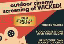 Outdoor cinema screening of Wicked at bandstand