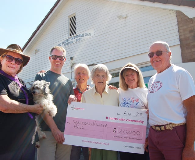 Walford Village Hall benefits from £20,000 National Lottery grant 