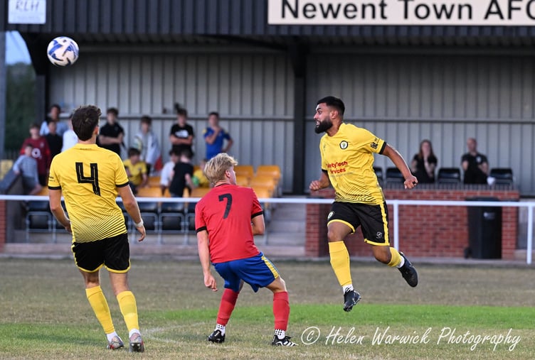 Newent Town are up to fourth after a 3-1 home win over Cheltenham Saracens
