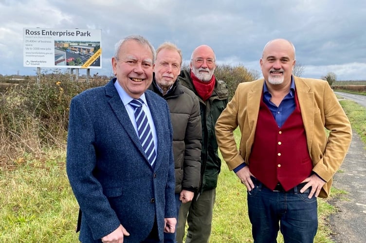 Councillors at new enterprise park