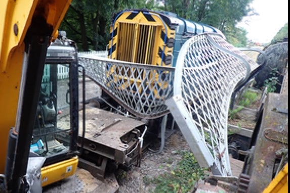 The train involved in the collision with St Marys Bridge.
