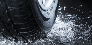 A40 covered in surface water after downpours