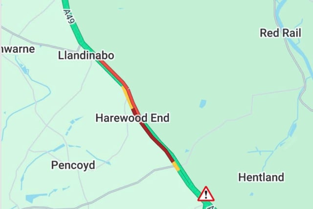 Traffic delays on A49 after collision blocks road