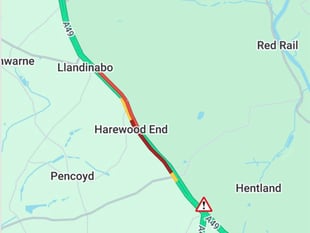 Traffic delays on A49 after collision blocks road