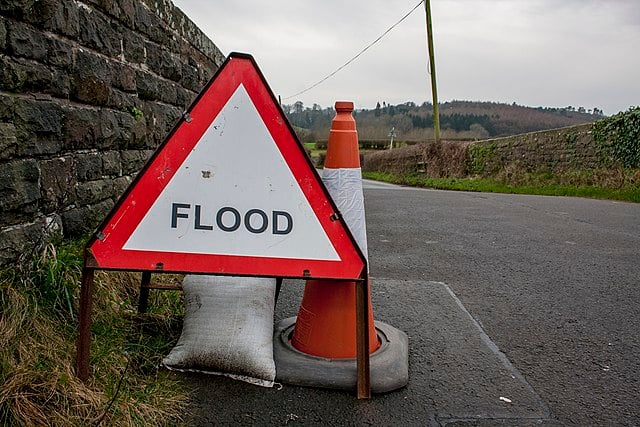 Stock Flood Sign.