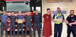 Care home honours local emergency services with gift basket