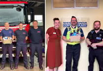 Care home honours local emergency services with gift basket