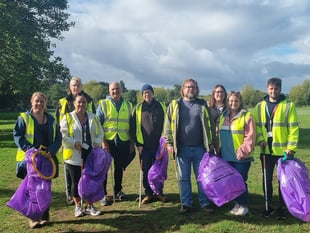 Local company team helps litter pick for World Cleanup Day