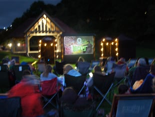 'Wicked' outdoor screening draws crowd despite windy weather