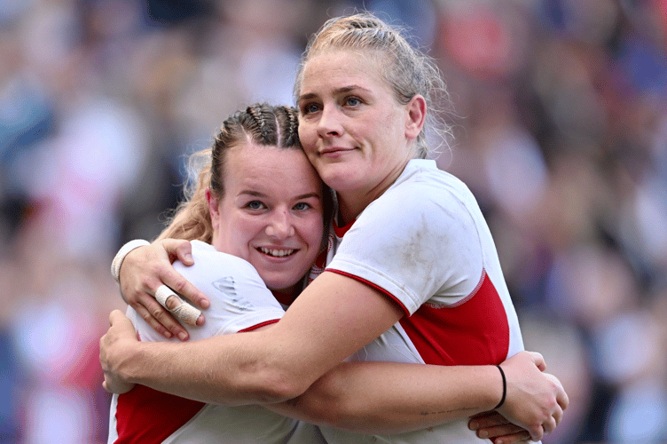 Winning feeling as England team-mates hug