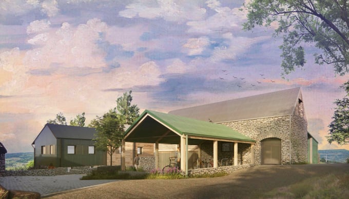How one of the barns will look once renovated. Picture courtesy Tompkins Thomas Planning.