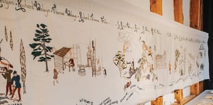 Arts Society volunteers reveal 10-metre St Hellens Manor embroidery