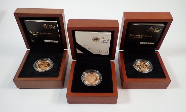 Three Royal Mint Cased Proof Sovereigns