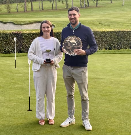 Ross Golf Club ladies' and men's champions Sophie Price and Tom Shotton