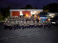 Fire crew joins military charity gun pull through Wye Valley