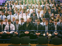 Wales and Lions star Alun Wyn Jones inspires students
