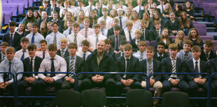 Wales and Lions star Alun Wyn Jones inspires students