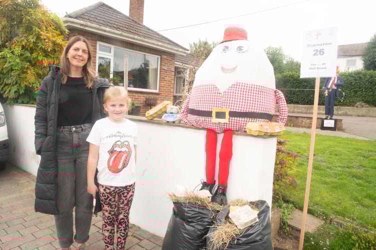 Addalyn and Vicky Vicky Brobyn with Humpty Dumpty.