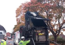 Council roadsweeper machine goes up in flames