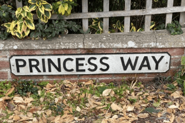 Street sign after volunteers gave it a fresh look.