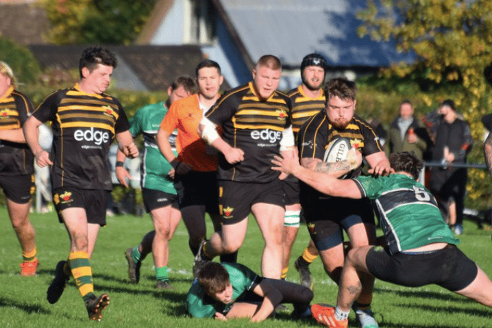 Newent and Drybrook fought out a hard-fought local derby at the Rec.
