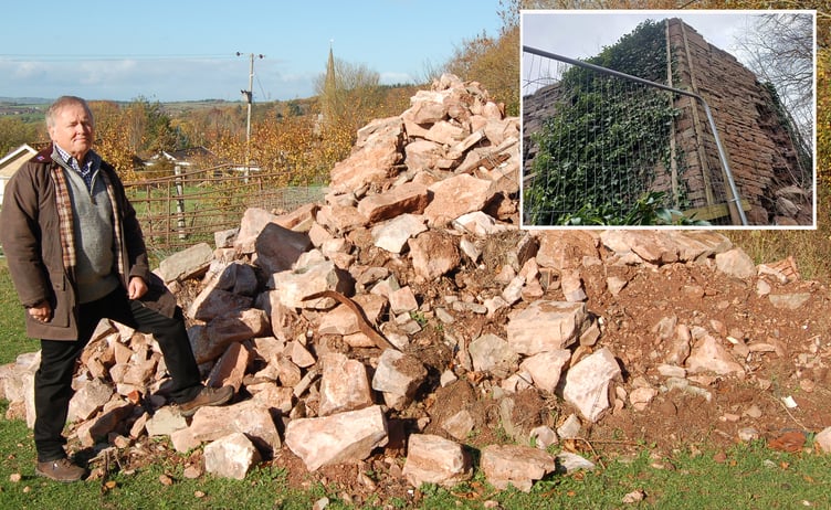 Historic monument's rubble