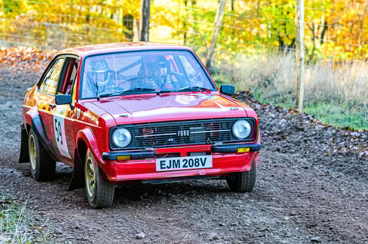 Andy Skelley and Tom Aubrey in their Ford Escort MK 2