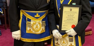 Aeron Lewis honoured for 50 years of Freemasonry service