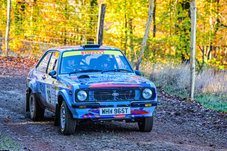 Newent's Geoff Phelps and Colin Jenkins in the Ford Escort MK2 finished 10th overall